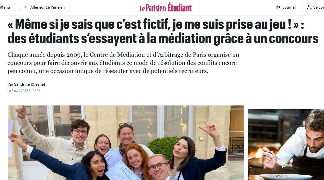 Le Concours de la Médiation Commerciale du CMAP à l’honneur dans Le Parisien Étudiant