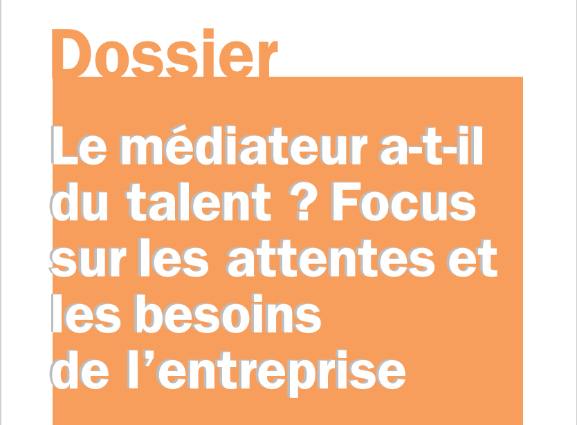 Le m&eacute;diateur a-t-il
du talent ? Focus
sur les attentes et
les besoins
de l&rsquo;entreprise